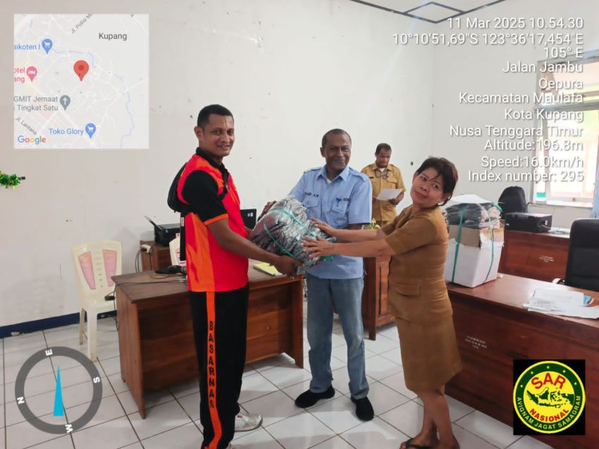 Kantor Pencarian dan Pertolongan Kupang dapat Dukungan Logistik dari Dinas Sosial Provinsi NTT