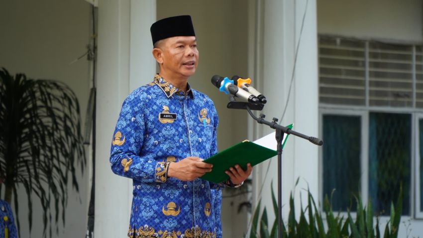 Sekda Langkat Pimpin Apel Hari Kesadaran Nasional, Tekankan Digitalisasi Pemerintahan