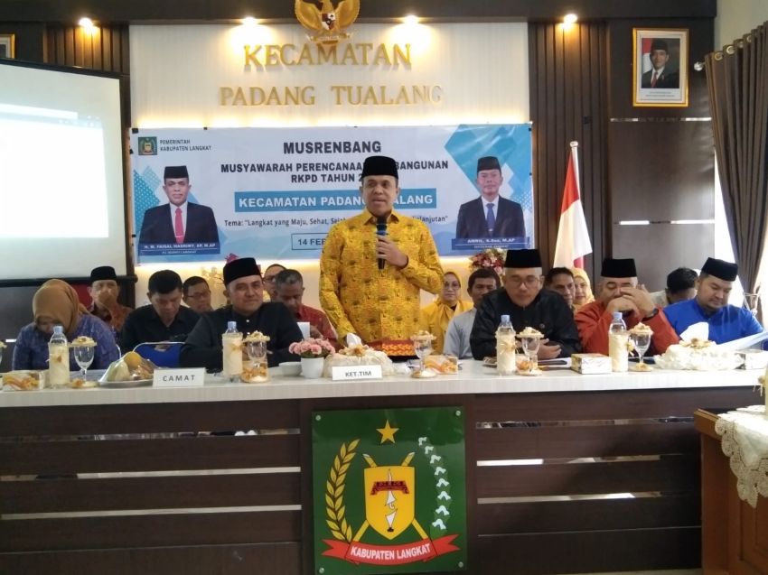 Pj. Bupati Langkat Buka Musrenbang di Padang Tualang: Fokus pada Infrastruktur dan Kesejahteraan