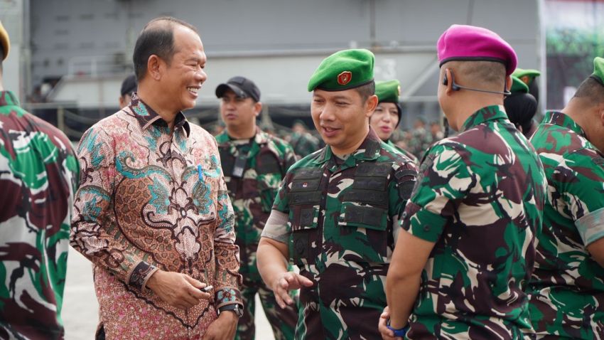 Sekda Langkat Hadiri Pelepasan 450 Prajurit Yonif 100/PS ke Papua