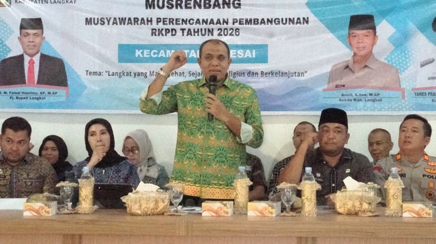 Pj. Bupati Langkat Buka Musrenbang Kecamatan Selesai: Prioritaskan Infrastruktur dan Kesejahteraan.