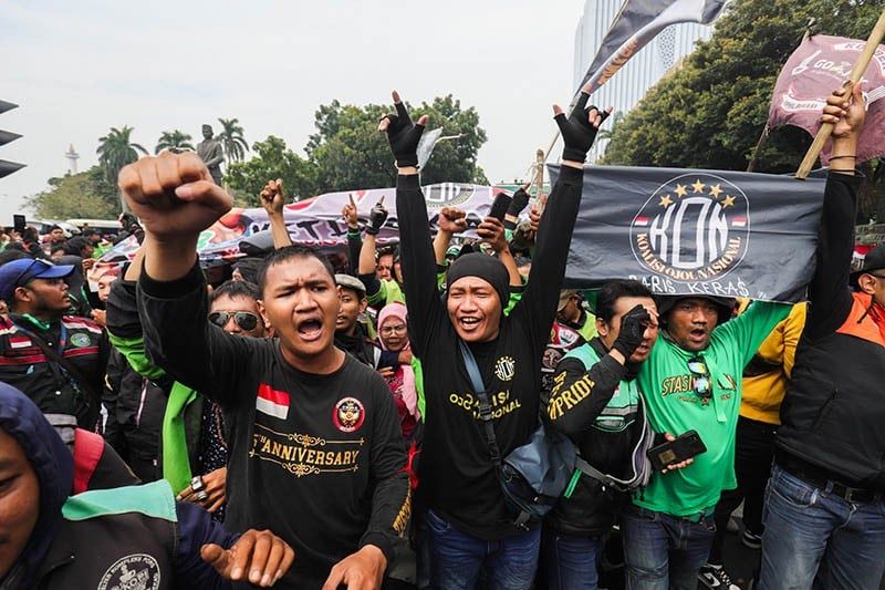 25 Ribu Pengemudi Ojol Gelar Aksi Besar-besaran Hari Ini, Layanan Aplikasi Ojek Online Lumpuh 24 Jam