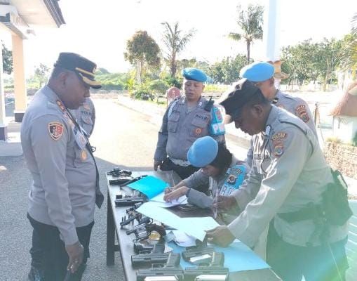 Cegah Penyalahgunaan Senpi, Polres Kupang Periksa Rutin Senpi Anggota