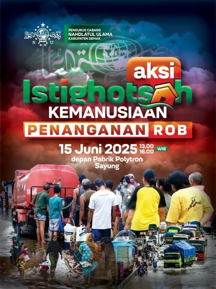 Peduli Rob yang Parah, 100 Ribu Warga Nahdliyin Demak Siang Ini Gelar Istighotsah di Sayung