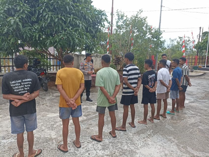 Polsek Maulafa Bina Delapan Pemuda Mabuk dan Berbuat Onar