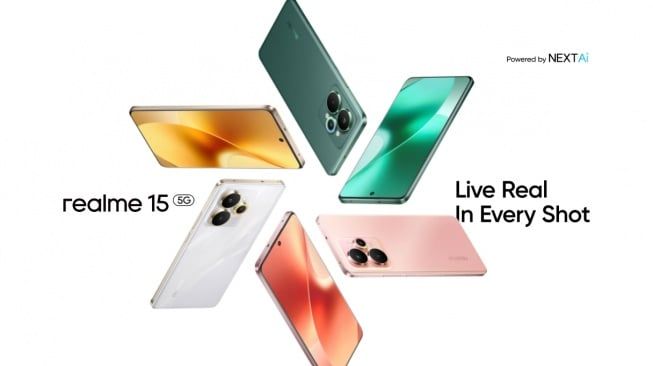 Realme 15 5G Resmi Meluncur: Baterai 7.000 mAh, Kamera Sony, dan Layar AMOLED 144Hz