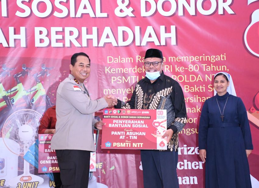 Polda NTT-PSMTI Gelar Donor Darah dan Baksos