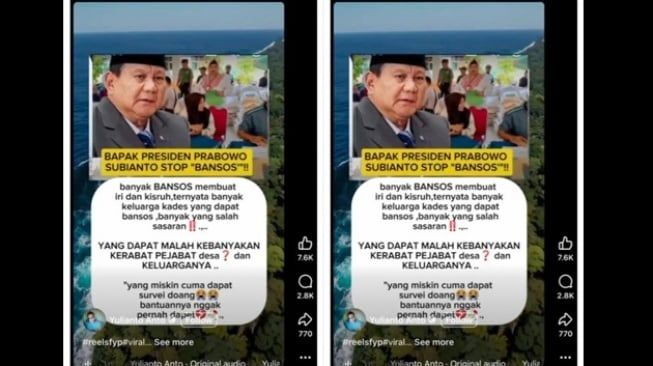 CEK FAKTA! Benarkah Presiden Prabowo Akan Hentikan Program Bansos?