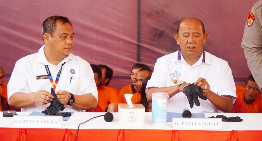 Bupati Langkat Syah Afandin Apresiasi Poldasu dan Polres Langkat Ungkap 429 Kasus Narkoba