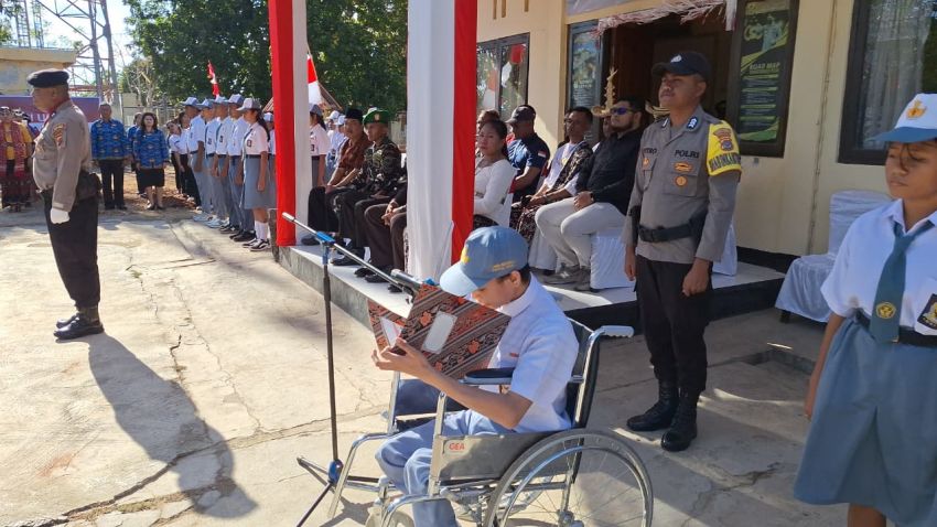 Difabel di Pulau Terselatan NKRI Baca Teks Proklamasi Saat Perayaan HUT RI Ke-80