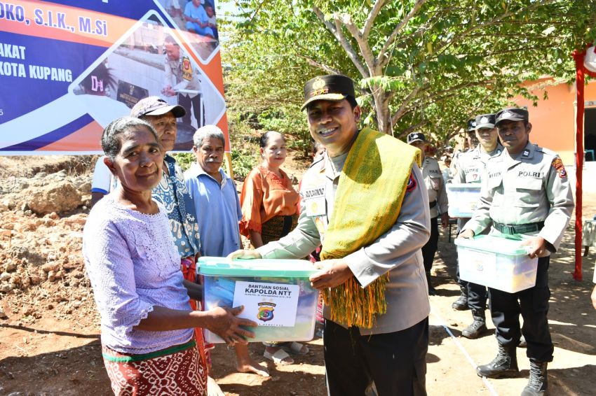 Sumur Bor Bantuan Kapolda Jadi Jawaban Kebutuhan Air Bersih di Musim Kemarau Bagi Warga Sikumana-Kota Kupang