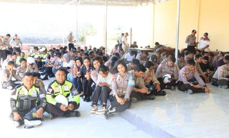 164 Anggota Polres Kupang Siaga Mako Amankan Libur Akhir Pekan
