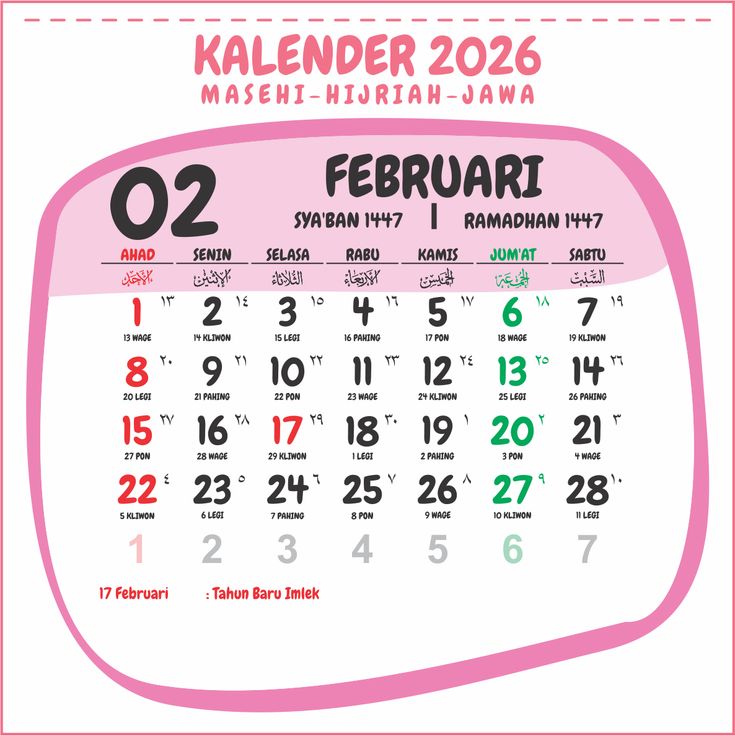 Daftar Libur Februari 2026: Ada Imlek, Cuti Bersama, dan Long Weekend Empat Hari