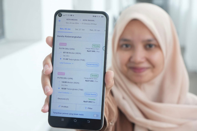 Tiket Bisa Dipesan Mulai 25 Januari, KAI Divre I Sumut Sediakan 5.616 Kursi per Hari untuk Mudik Lebaran 2026