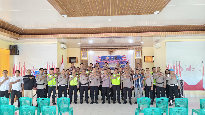 Jelang Operasi Keselamatan, Polres Rote Ndao Gelar Latihan Pra Operasi