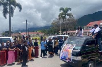 LPPDM Unjuk Rasa di Polres Manggarai Pertanyakan Penanganan Kasus Penemuan Jenazah IRT di Hutan