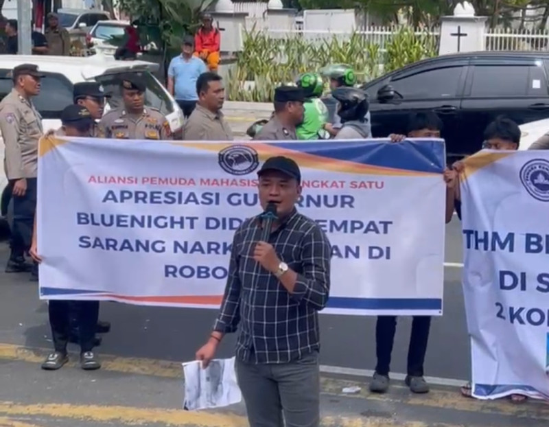 Mahasiswa Kepung Kantor Gubernur Sumut, Desak Pembongkaran Diskotek Blue Night di Langkat
