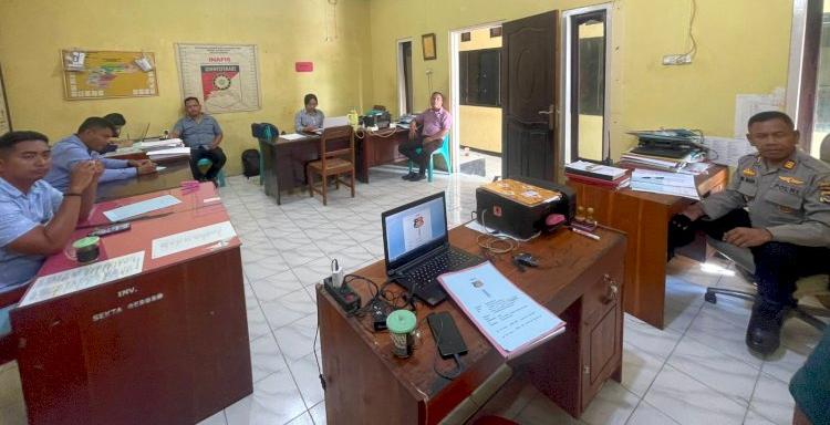 Pastikan Penanganan Kasus Berjalan Dengan Baik, Kapolsek Dan Penyidik Polsek Kota Raja Gelar Perkara Kasus Pidana