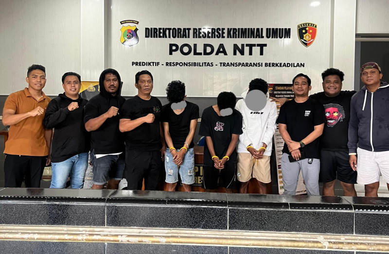 Tikam Rekannya di Belu, Tiga Pelaku Ditangkap Tim Resmob Polda NTT di Kupang